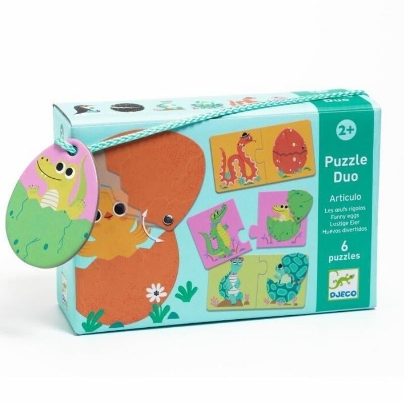 Djeco İkili Puzzle Funny Eggs