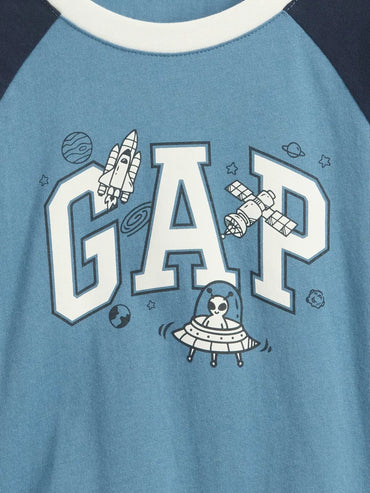 Gap Erkek Bebek Logo Grafik  Uzun Kol Tshirt