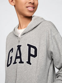 Gap Erkek Çocuk Relaxed Fermuarlı Sweatshirt Gri