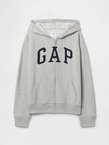 Gap Erkek Çocuk Relaxed Fermuarlı Sweatshirt Gri
