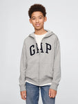 Gap Erkek Çocuk Relaxed Fermuarlı Sweatshirt Gri