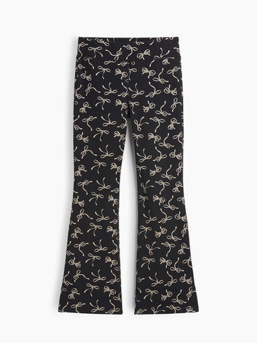 Gap Kız Çocuk Stretch Jersey Flare Tayt Siyah