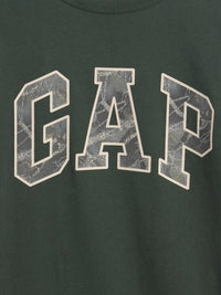Gap Uzun Kol Logo Tshirt Koyu Yeşil