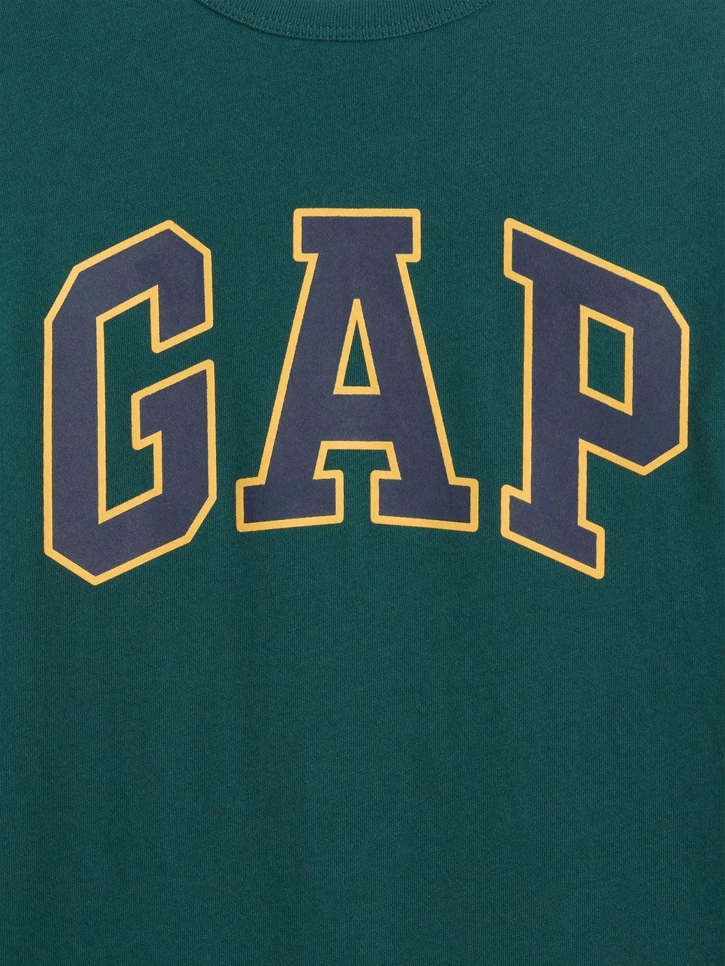 Gap Uzun Kol Logo Tshirt Yeşil