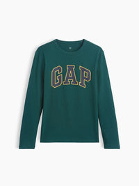 Gap Uzun Kol Logo Tshirt Yeşil