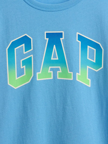 Gap Erkek Çocuk Kısa Kol Logo Tshirt Açık Mavi