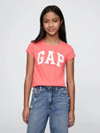 Gap Kız Çocuk Logo Kısa Kol Tshirt Pembe