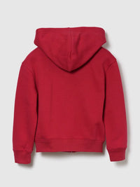 Gap Kız Çocuk Fermuarlı Kapüşonlu Sweatshirt Kırmızı