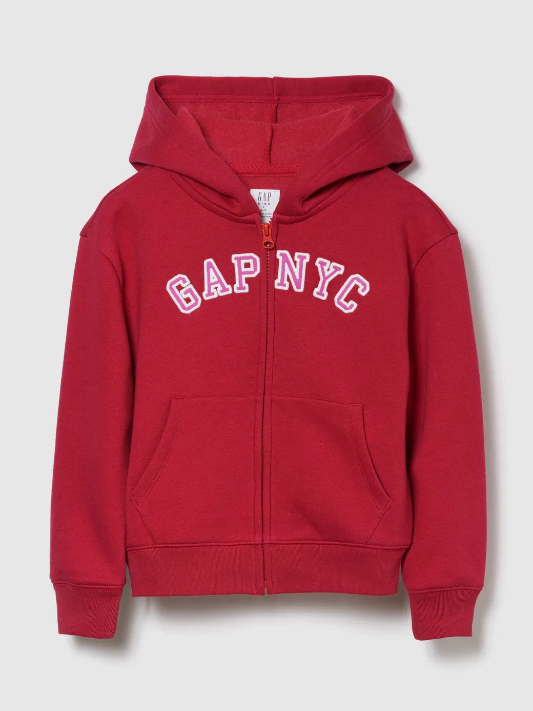 Gap Kız Çocuk Fermuarlı Kapüşonlu Sweatshirt Kırmızı