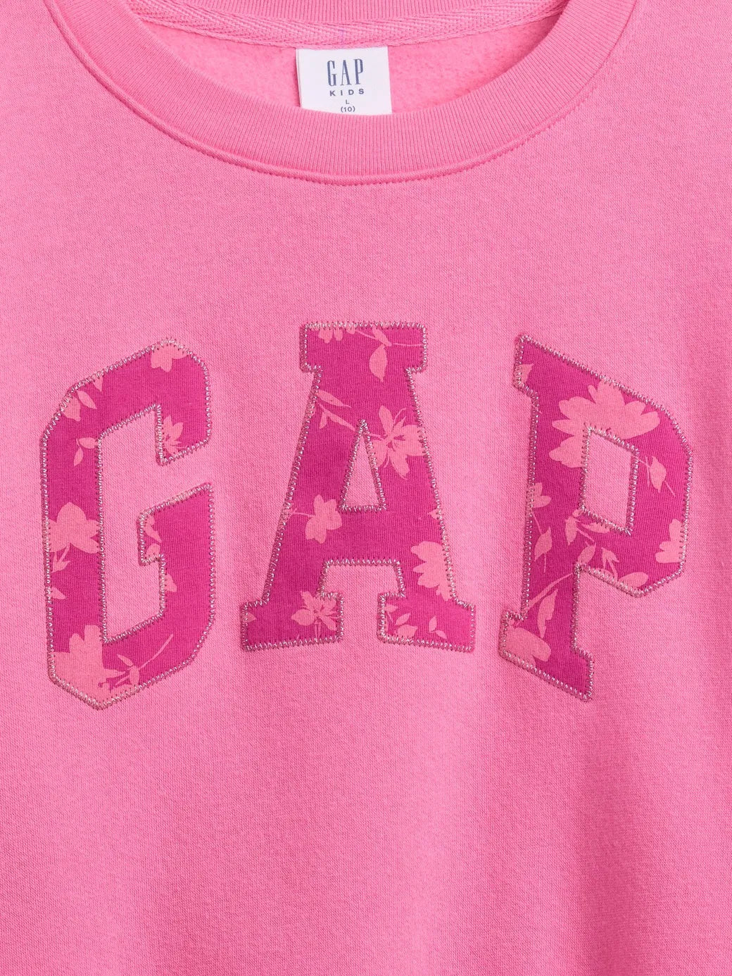 Gap Kız Çocuk Oversize Sweatshirt Grafik Desen Pembe
