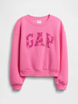 Gap Kız Çocuk Oversize Sweatshirt Grafik Desen Pembe