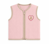 Miela Kids Kapitone Bebek Takımı Şeker Pembesi Teddy Bear Heart