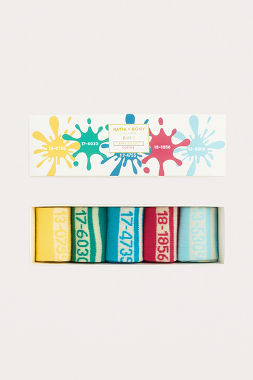 Katia & Bony Bebek Pantone Renkli 5'li Kutulu Soket Çorap