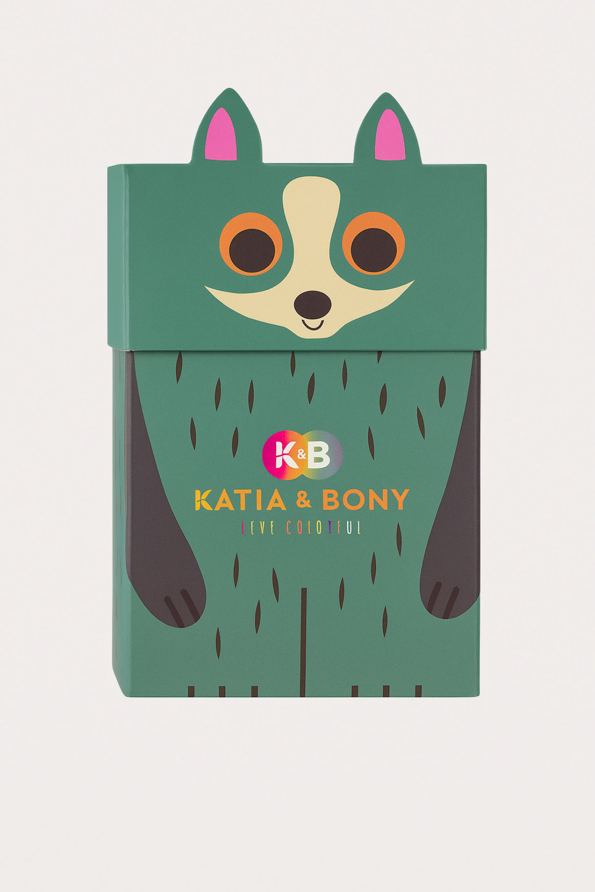 Katia & Bony Erkek Çocuk Rakun Desenli 2'li Kutulu Çorap