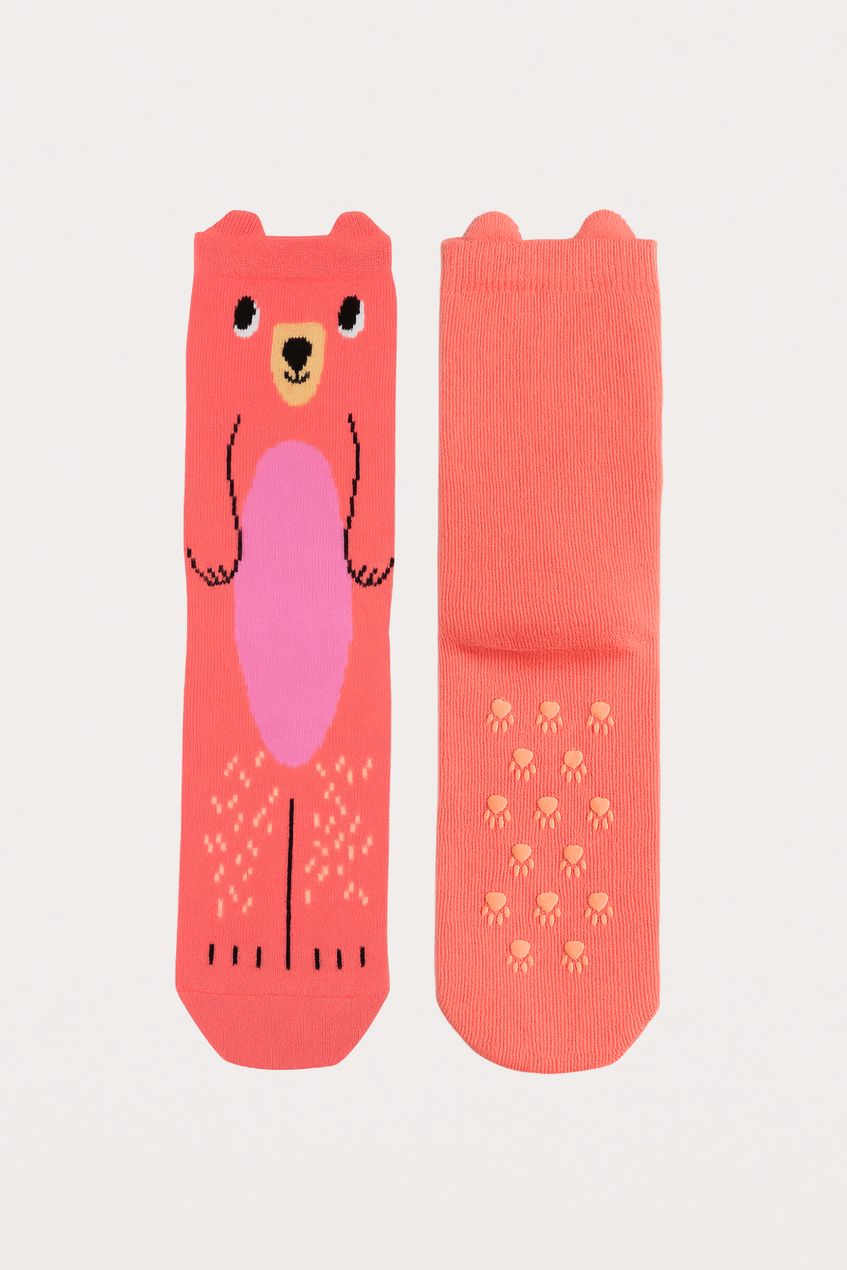 Katia & Bony Kız Çocuk Ayıcık Desenli 2'li Kutulu Soket Çorap Pembe