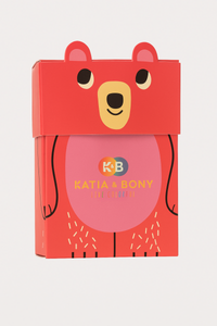 Katia & Bony Kız Çocuk Ayıcık Desenli 2'li Kutulu Soket Çorap Pembe