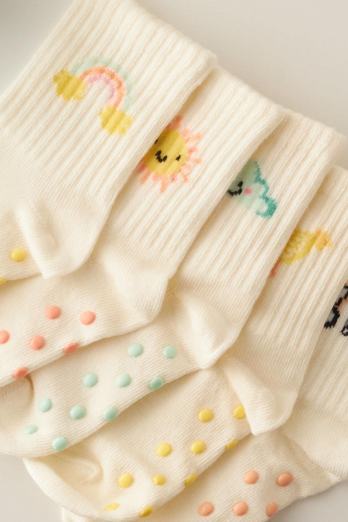 Katia & Bony Bebek Çiftlik Temalı 5'li Kutulu Soket Çorap