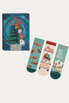 Katia & Bony Yetişkin 3'lü Yılbaşı Temalı Kutulu Soket Çorap