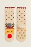 Katia & Bony Çocuk Ponpon Aksesuarlı Geyik Desenli Yılbaşı Dizaltı Çorap
