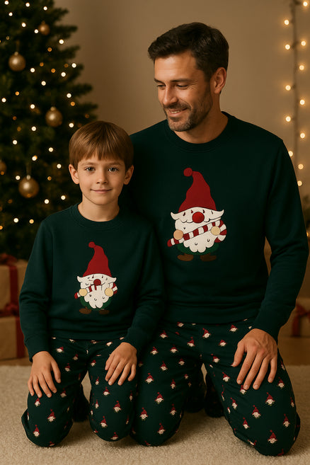 Katia & Bony Çocuk Santa Claus Yılbaşı Temalı Sweatshirt Yeşil