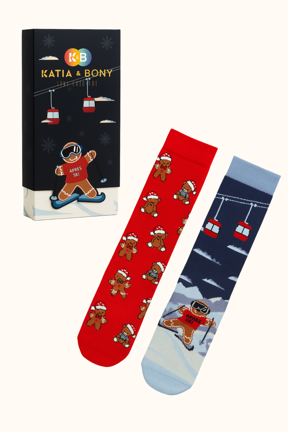 Katia & Bony Yetişkin Snowboard Kutulu 2'li Soket Çorap