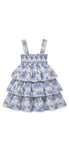 Le Petit Mico Elbise Bleu Jardin