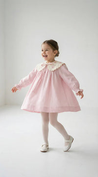 Le Petit Mico Jolie Bow Pink Elbise