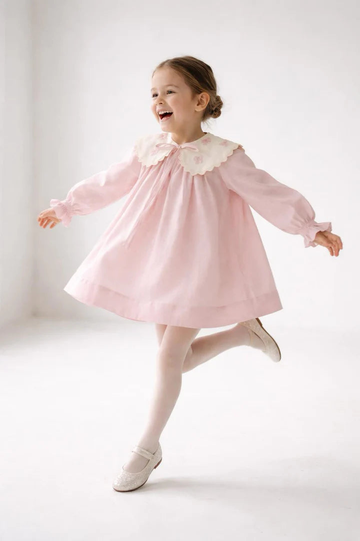 Le Petit Mico Jolie Bow Pink Elbise