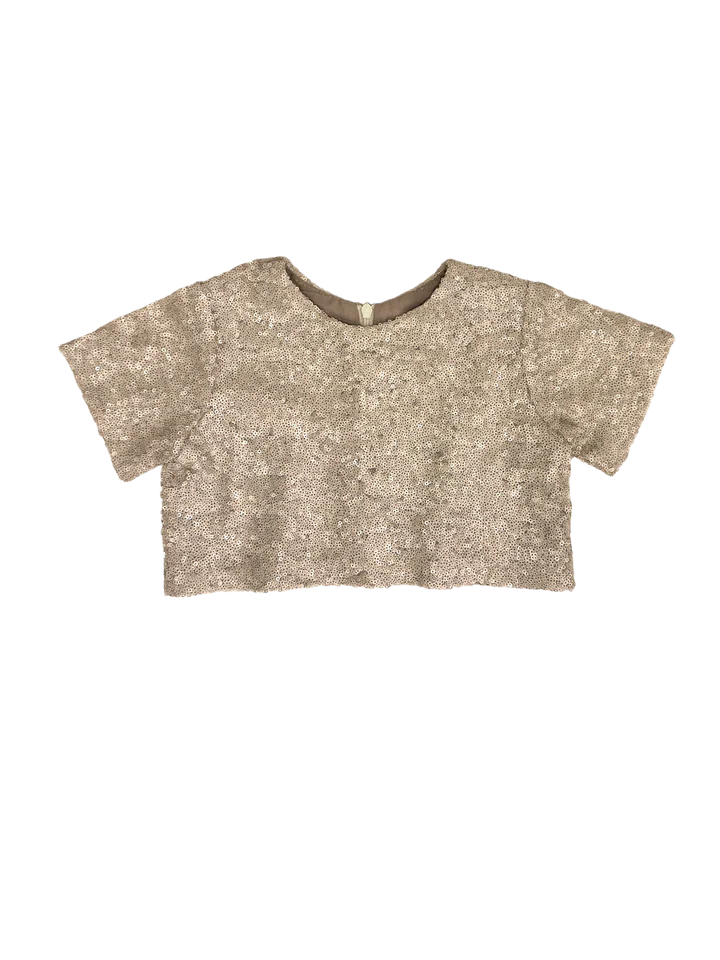 Le Petit Mico Crop Top Sparkle Gold