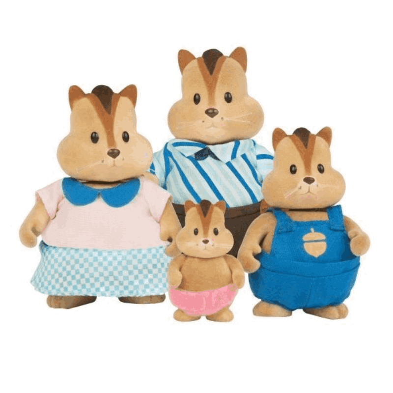 Li'l Woodzeez Çizgili Sincap Ailesi