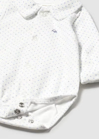 Mayoral Erkek Bebek Çıtçıtlı Uzun Kollu Pamuklu Gömlek Beyaz