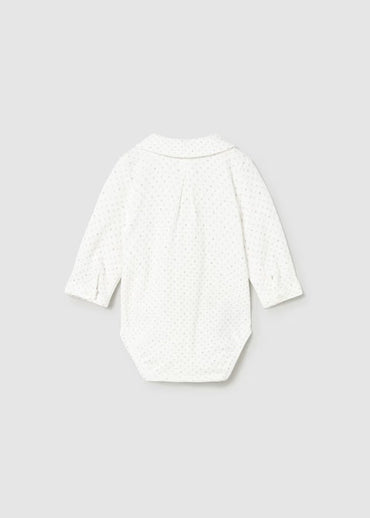 Mayoral Erkek Bebek Çıtçıtlı Uzun Kollu Pamuklu Gömlek Krem