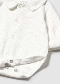 Mayoral Erkek Bebek Çıtçıtlı Uzun Kollu Pamuklu Gömlek Krem