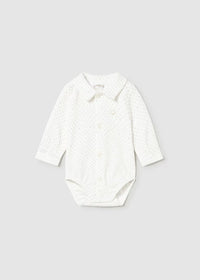 Mayoral Erkek Bebek Çıtçıtlı Uzun Kollu Pamuklu Gömlek Krem