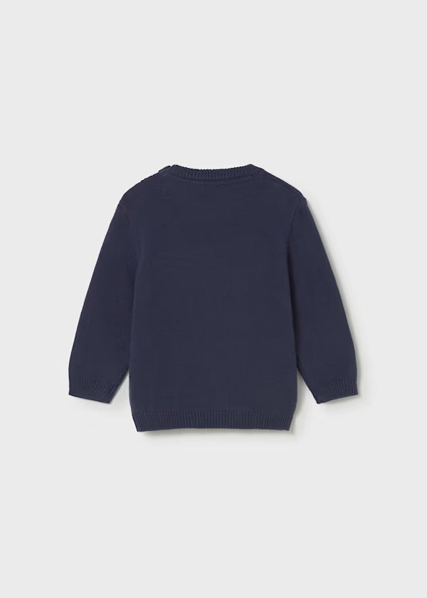 Mayoral Erkek Bebek Kazak Cepli Ayıcık Desenli Lacivert