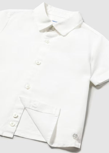 Mayoral Erkek Bebek Kısa Kol Keten Gömlek