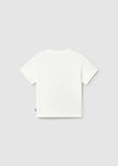 Mayoral Erkek Bebek Kısa Kol Tshirt Beyaz Aplikli
