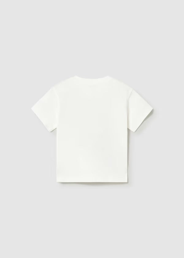Mayoral Erkek Bebek Kısa Kol Tshirt Ekru Desenli