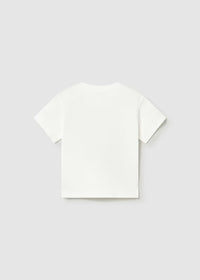Mayoral Erkek Bebek Kısa Kol Tshirt Ekru Desenli