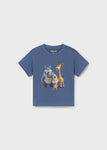 Mayoral Erkek Bebek Kısa Kol Tshirt Lacivert Baskılı
