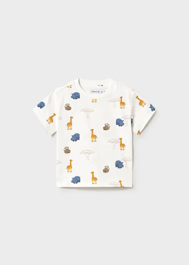 Mayoral Erkek Bebek Kısa Kol Tshirt Şort Üçlü Turuncu
