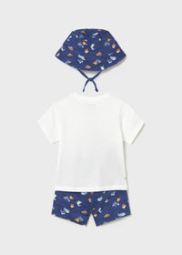 Mayoral Erkek Bebek Şapkalı Takım Lacivert