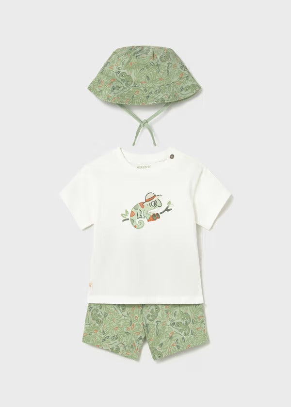 Mayoral Erkek Bebek Şapkalı Takım Mint