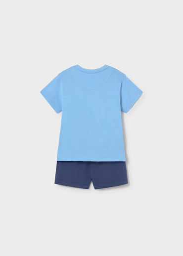 Mayoral Erkek Bebek Şort Tshirt Takım Mavi