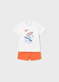 Mayoral Erkek Bebek Şort Tshirt Takım Turuncu
