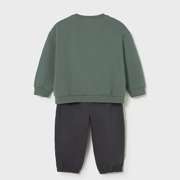 Mayoral Erkek Bebek Sweatshirt Eşofman İkili Set Yeşil