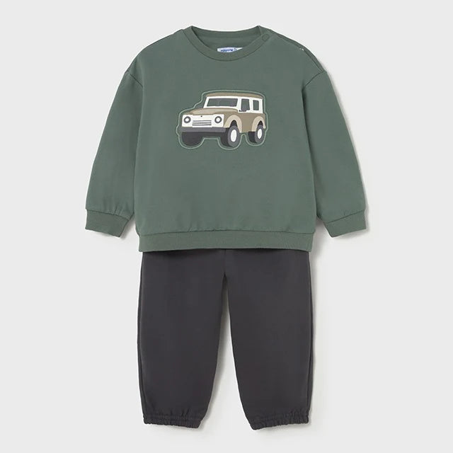 Mayoral Erkek Bebek Sweatshirt Eşofman İkili Set Yeşil