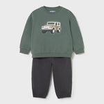 Mayoral Erkek Bebek Sweatshirt Eşofman İkili Set Yeşil