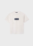 Mayoral Erkek Çocuk Kısa Kol Serigraf Baskılı Tshirt Krem