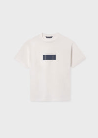 Mayoral Erkek Çocuk Kısa Kol Serigraf Baskılı Tshirt Krem